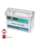 Deflecto Grab-A-Card Outdoor Business Card Holder - Clear-Durable, weather-resistant card holder that goes anywhere