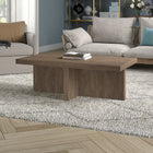 Hudson&Canal Boden 44"W Rectangular Coffee Table - Antiqued Grey Oak-Clean with a soft, dry cloth and no harsh chemicals or abrasive cleaning materials