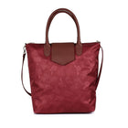 Karla Hanson Millie Women's Rose Print Foldable Shopping Bag - Wine-Foldable water-resistant shopping bag