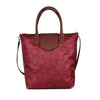 Karla Hanson Millie Women's Rose Print Foldable Shopping Bag - Wine-Foldable water-resistant shopping bag