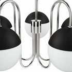 Modway Stellar 5-Light Chandelier - Opal/Polished Nickel-UL Listed for Damp Locations
