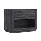 Manhattan Comfort Soren 32" Contemporary 1-Drawer Nightstand - Charcoal Grey-Elevated base design adds a refined touch while keeping the piece sturdy and grounded