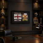 Frameworth Official FIFA World Cup 2026 England Flag & Trophy Framed Print - 15" x 24"-Finished size 15" x 24", a vertical framed print sized for living rooms, offices, fan caves and sports rooms.