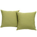 Modway Convene Outdoor Patio Pillow Set - Peridot - Set of 2-Machine Washable Pillows