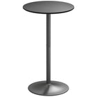 HOMCOM Round Bar Table with Non-Slip Base for 2 - Black-Accommodates two people comfortably for shared workspaces