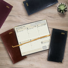 Brownline 2026 Executive Weekly Pocket Planner Sewn Binding - 6-7/8" x 3-3/16" - Assorted Colours - Trilingual-Page Size: 6-7/8'' H x 3-3/16" W