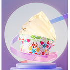 OSGONA Ice Cream Silhouette LED Bedside Table Lamp - Summer Flower-Built with a rechargeable battery that supports cordless use and allows easy placement on tables shelves or nightstands