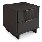 Manhattan Comfort Granville 18.11" Modern 2-Drawer Nightstand 2-Piece Set - Dark Grey-Perfect for Bedside Storage, Lamps or Display Items
