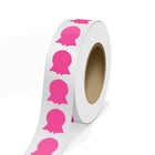 JAM Paper Standard Label Rolls - Ribbon Shaped - 1 5/8 x 2 - Neon Pink - 125 Labels/Roll-Colour: Neon Pink | Make your mail stand out with colourful shipping address labels.