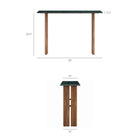 Modway Amistad 46" Marble Console Table - Walnut Green Marble-Natural Marble