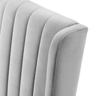 Modway Renew Parsons Performance Velvet Dining Side Chairs - Light Grey - 2 Pack-9