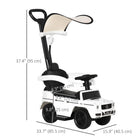 Aosom Mercedes-Benz G350 Toddler Sliding Car - White-Comfortable seat with foot rest, guardrail and sun shade 