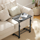 HOMCOM 23.5" Mobile Standing Desk with Adjustable Height - Black-Easy movement from four smooth-rolling casters and brakes allow you to keep this sofa table in place 