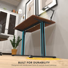 Mount-It! Compact Electric Standing Desk with 40" Table Top - Hazelnut/Black-Designed with a sturdy steel frame and a particle board tabletop, this desk is durable and dependable for every task