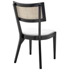 Modway Caledonia Fabric Upholstered Wood Dining Chair - Black/White - 2 Pack-8