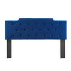 Modway Juliet Tufted Performance Velvet King/California King Headboard - Navy-Diamond Button Tufting
