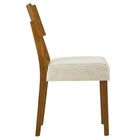 Modway Pax Wood Dining Side Chairs - Acorn/Heathered Weave Light Beige - 2 Pack-7