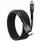 Statik MagStack Pro Charge/Sync Magnetic Cable USB-C to USB-C - 6.6 ft - Black-Fast Charging with Built-In Safety. Quickly charge up your phone, laptop, tablet, and other devices without damaging the battery. Instantly Organizes Itself. Automatically wraps up into a neat coil. No more fussing with messy wires