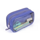 ZIPIT Half & Half 3 Pocket Pencil Case - Purple-Dimensions: 7.8” L x 3.9” W x 2.3” D