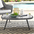 Modway Endeavor Outdoor Patio Wicker Rattan Coffee Table - Grey-Synthetic PE Wicker Rattan
