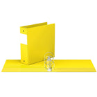 Davis Group Premium Economy Binder - Round Ring - 3" - Yellow - 6 Pack-2"