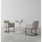 Manhattan Comfort Serena 23.03" Modern Leatherette Upholstered Dining Armchair - Light Grey - Set of 2-Upholstered in Beautiful Leatherette with High Density Foam Filled Padding