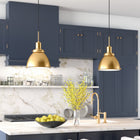 Hudson&Canal Madison 12" Wide Pendant with Metal Shade - Brass/Brass-Clean with a soft, dry cloth and no harsh chemicals or abrasive cleaning materials