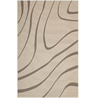 Modway Surge Swirl Abstract Indoor/Outdoor Area Rug - 5 ft W x 8 ft L - Light/Dark Beige-Swirl Abstract Area Rug
