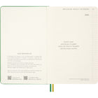 Moleskine 2026 Limited Edition Peanuts Charlie & Snoopy 12-Month Hard Cover Daily Planner - 5" x 8.25" - Emerald Green-Customized Endpapers And Back Pocket