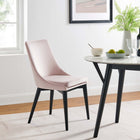 Modway Viscount Performance Velvet Dining Chair - Pink-Dense Foam Padding