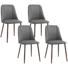 HOMCOM Dining Chairs in Velvet Accent - Dark Grey - Set of 4-Packaged in a set of 4, use it for sitting down for dinner, conversation, and more