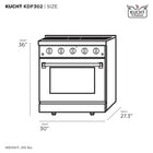 Kucht 30" KDF Series Pro Style Natural Gas Dual Fuel Range - Stainless Steel/Blue-Sealed burners simplify cleaning by preventing spills from entering the cooktop surface
