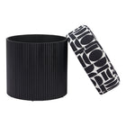 Zuo Boto Storage Ottoman - Black/White-7