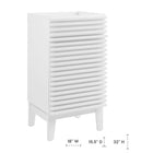 Modway Render 18" Bathroom Vanity Cabinet - White-Adustable Storage Shelf