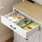 HOMCOM 69" H Cabinet with Charging Station - White-Tilt-out door holds a 10-gallon trash can or laundry basket 