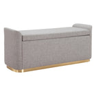 Zuo Dobo Storage Bench - Grey-Seats up to 2