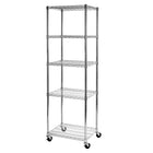 Seville Classics 5-Tier NSF Commercial Grade Steel Wire Shelving - 24" L x 18" W x 72" H -NSF Certified to NSF/ANSI Standard 2 - Food Equipment for use in dry environments