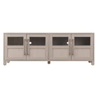 Hudson&Canal Holbrook TV Stand for TV's up to 75" - Alder White-A transitional design accommodates TVs up to 75" for your entertaining space