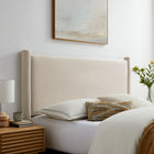 Modway Rael Performance Velvet King Headboard - Alabaster-Upholstered Posts