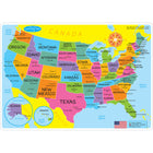 Ashley Productions Smart Poly Learning Mats - 12" x 17" - Double-Sided - U.S. Basic Map - 10 Pack-Heavy duty double-sided surface, no lamination required