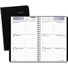 AT-A-GLANCE 2026 Weekly Appointment Book - 8" H x 4-7/8" W - Black - Bilingual-Page size: 8" H x 4-7/8" W