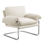 Modway Ansel Performance Velvet Accent Chair - Alabaster-Stain-Resistant Velvet Upholstery
