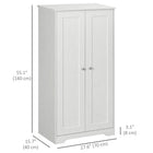HOMCOM 27.6" L Pantry Cabinet - White-Particleboard with a melamine surface for easy maintenance