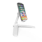 Kanto Universal Phone & Tablet Stand - Single Arm - White-Includes 2 brackets for wall or under shelf attachment