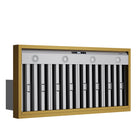 KUCHT KRH48SG 48" 900 CFM Wall Mounted Range Hood - Stainless Steel/Gold-This stylish range hood comes with Stainless Steel baffle filters that are also dishwasher-friendly