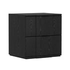 Manhattan Comfort Clive 22" Mid-Century Modern 2-Drawer Nightstand - Black and Gold-10