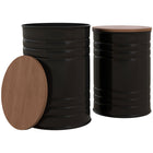 HOMCOM Nesting Tables - Black-Includes two coffee tables, a good addition to your home