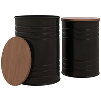 HOMCOM Nesting Tables - Black-Includes two coffee tables, a good addition to your home