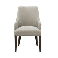 Manhattan Comfort Beever 24" Modern Chenille Upholstered Dining Armchair - Taupe-Modern Dining Armchair with Backrest Perfect for Dining Room Use