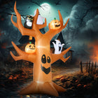 Outsunny 9' Lit Inflatable Dead Tree Halloween Decoration-LED lights and rotating colourful lights create a spooky, eerie, and eye-catching effect 
